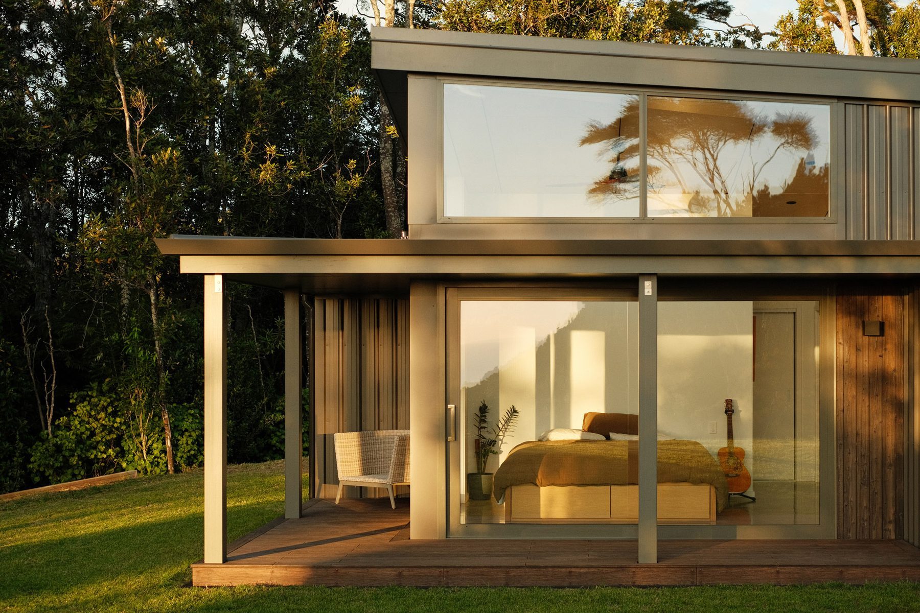 The bedroom wing behind the verandah.